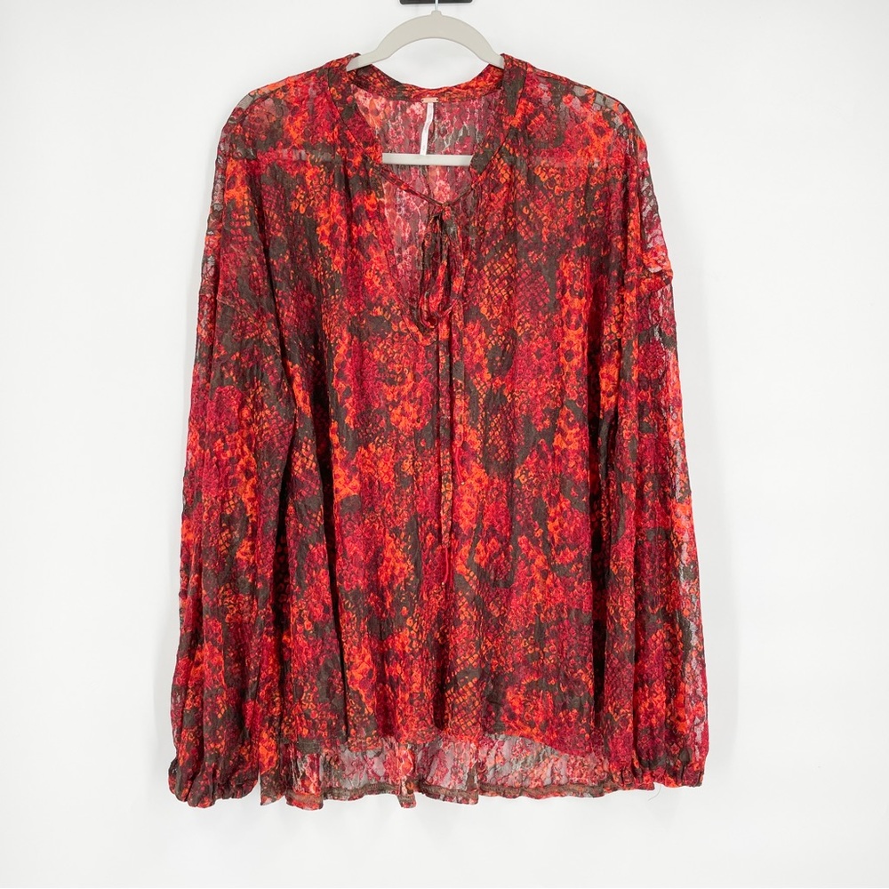 Free People Out For The NightBlouse in Hot Combo Women’s Size Small